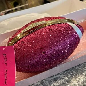 Pink Crystal crossbody /Clutch by Betsy Johnson NWT
